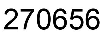 Número 270656 imagen negro