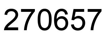 Número 270657 imagen negro