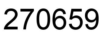 Number 270659 black image