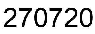 Number 270720 black image