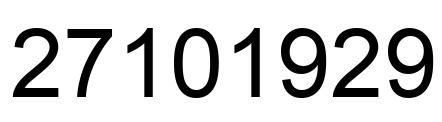 Number 27101929 black image