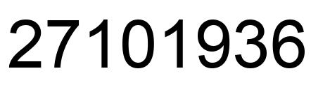 Number 27101936 black image