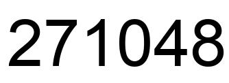 Number 271048 black image