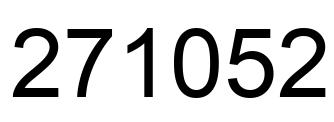 Number 271052 black image