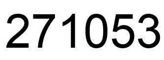 Number 271053 black image