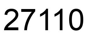 Número 27110 imagen negro