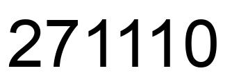 Number 271110 black image