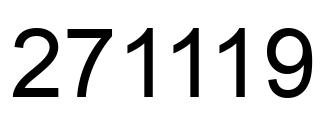 Number 271119 black image