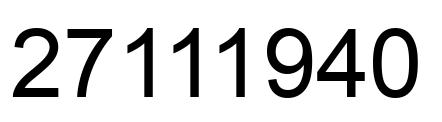 Número 27111940 imagen negro