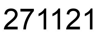 Number 271121 black image