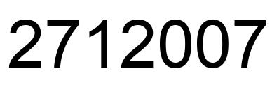 Número 2712007 imagen negro