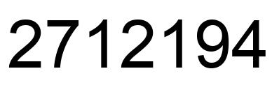 Number 2712194 black image