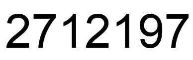 Number 2712197 black image