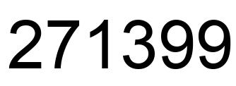 Number 271399 black image