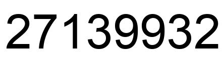 Number 27139932 black image