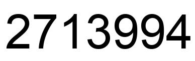 Number 2713994 black image