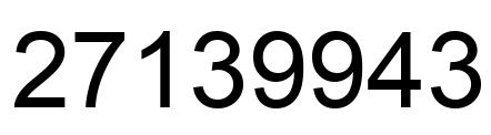 Number 27139943 black image