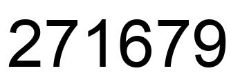 Number 271679 black image