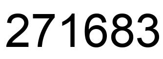 Number 271683 black image