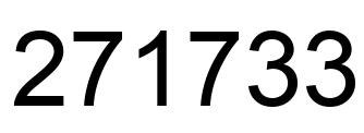 Number 271733 black image