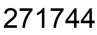 Number 271744 black image