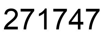 Number 271747 black image