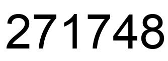 Number 271748 black image
