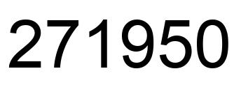 Number 271950 black image