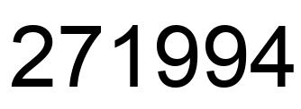Number 271994 black image