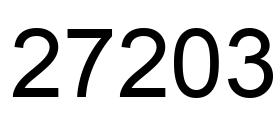 Número 27203 imagen negro