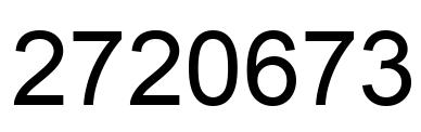 Number 2720673 black image