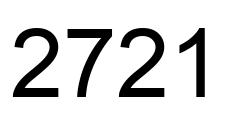 Number 2721 black image