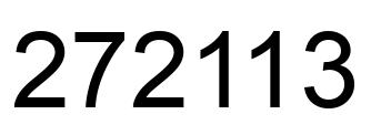 Number 272113 black image
