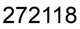 Number 272118 black image