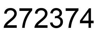 Número 272374 imagen negro