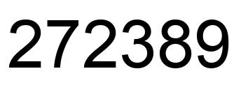Número 272389 imagen negro