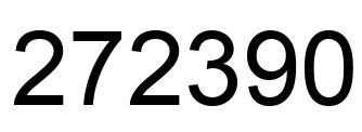 Número 272390 imagen negro