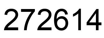 Number 272614 black image