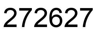 Number 272627 black image