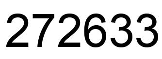 Number 272633 black image