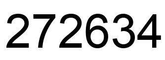 Number 272634 black image