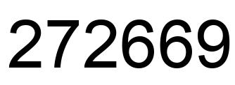 Number 272669 black image