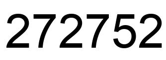 Número 272752 imagen negro