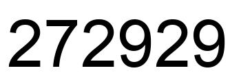 Number 272929 black image