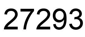 Number 27293 black image