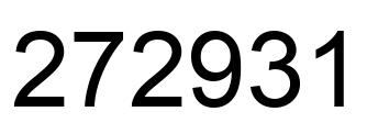 Number 272931 black image