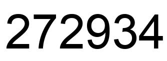 Number 272934 black image