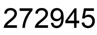 Number 272945 black image