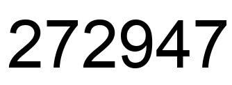 Number 272947 black image