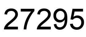 Número 27295 imagen negro